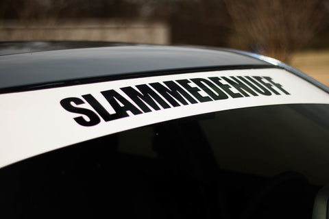 Slammedenuff Slammedenuff Merchandise Matte Black w/ red SE banner Slammedenuff Sunstrip Visor