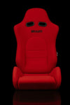 Braum Racing Seats ADVAN Series Sport Racing Seats Red Jacquard / Black Stitching