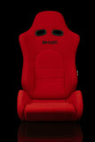 Braum Racing Seats ADVAN Series Sport Racing Seats Red Jacquard / Black Stitching