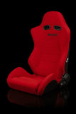 Braum Racing Seats ADVAN Series Sport Racing Seats Red Jacquard / Black Stitching