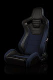 Braum Racing Seats Elite-S Series Sport Seats - Black & Blue