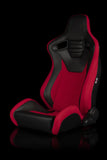 Braum Racing Seats Elite-S Series Sport Seats - Black & Red