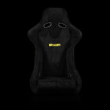 Braum Racing Seats Falcon-R Composite Carbon Kevlar Bucket Seat - Black Alcantara (Yellow Stitching)
