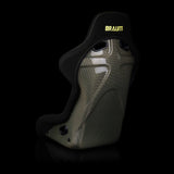 Braum Racing Seats Falcon-R Composite Carbon Kevlar Bucket Seat - Black Alcantara (Yellow Stitching)