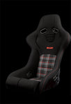 Braum Racing Seats Falcon-R Composite FRP Bucket Seat - Red Plaid