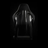 Braum Racing Seats Falcon-S Composite Carbon Fiber Honeycomb Shell Reclining Seats - Black Alcantara Inserts