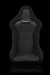 Braum Racing Seats Falcon-S Composite FRP Bucket Seat - Black Jacquard Grey Stitching