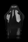 Braum Racing Seats Falcon-S Composite FRP Bucket Seat - Black Jacquard Grey Stitching