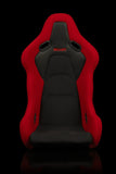 Braum Racing Seats Falcon-S Composite FRP Bucket Seat - Red Jacquard Black Stitching