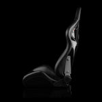Braum Racing Seats Falcon-S Composite FRP Reclining Seats - Black Alcantara W/ Black Stitching | Dual Knob Recliner