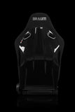 Braum Racing Seats Falcon-S Composite FRP Reclining Seats - Black Cloth/ Grey Stitching