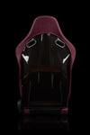 Braum Racing Seats Falcon-S Composite FRP Reclining Seats - Maroon W/ Black Stitching