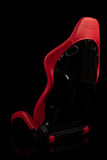 Braum Racing Seats Falcon-S Composite FRP Reclining Seats - Red W/ Black Stitching