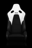 Braum Racing Seats Falcon-S Composite FRP Reclining Seats - White W/ White Stitching