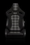Braum Racing Seats Orue S Series Sport Seats - Grey Plaid Fabric
