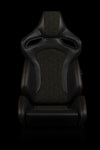 Braum Racing Seats Orue S Series Sport Seats - Honeycomb Alcantara (Orange Stitching)
