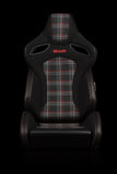 Braum Racing Seats Orue S Series Sport Seats - Red Plaid Fabric