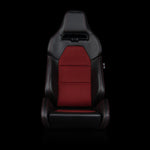 Braum Racing Seats Viper X Series Sport Seats - Black / Red Houndstooth