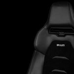 Braum Racing Seats Viper X Series Sport Seats - Black / Suede Inserts