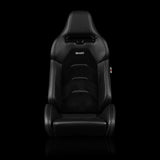 Braum Racing Seats Viper X Series Sport Seats - Black / Suede Inserts