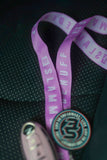 Slammedenuff Lanyards/Keychains Light Lavender/White Lanyard