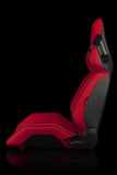 Braum Racing Seats ALPHA-X SERIES RACING SEATS (RED CLOTH) – PAIR