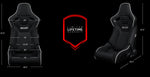 Braum Racing Seats ELITE-R SERIES RACING SEATS ( BLACK CLOTH | WHITE PIPING ) – PAIR