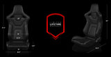 Braum Racing Seats ELITE-X SERIES RACING SEATS (BLACK STITCHING) – PAIR