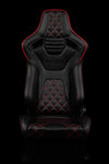 Braum Racing Seats ELITE-X SERIES RACING SEATS ( DIAMOND ED. | RED PIPING ) – PAIR