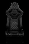 Braum Racing Seats ELITE-X SERIES RACING SEATS ( DIAMOND ED. | WHITE PIPING ) – PAIR
