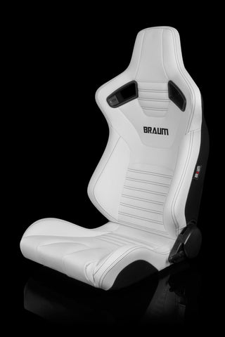 Braum Racing Seats ELITE-X SERIES RACING SEATS (WHITE LEATHERETTE) – PAIR