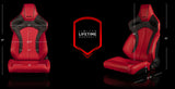 Braum Racing Seats ORUE SERIES RACING SEATS (DIAMOND ED. | RED LEATHERETTE) – PAIR