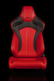 Braum Racing Seats ORUE SERIES RACING SEATS (DIAMOND ED. | RED LEATHERETTE) – PAIR