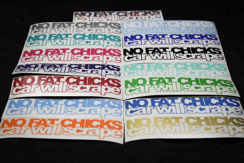 NO FAT CHICKS -- DECAL